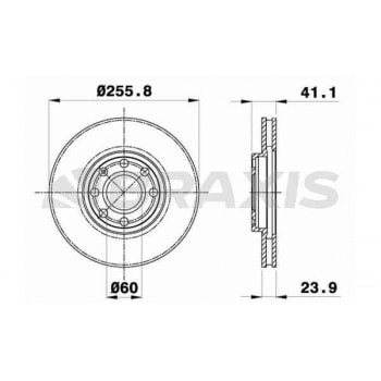 ON FREN DISKI (4 BIJON) ASTRA G 1,6I 16V 98> - BRAXIS AE0040