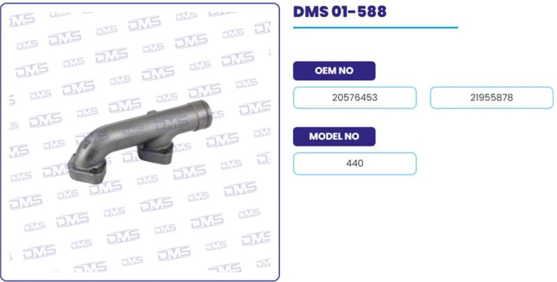 Volvo Truck Egzoz Manıfoldu Yan Kol Renault Volvo Truck 440 - Demosan 01-588