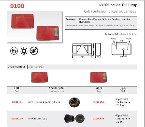 Unıversal İngiliz Karavan Lamba -Sağ Üçgen Kedigözlü - Sertplas-0100lr51
