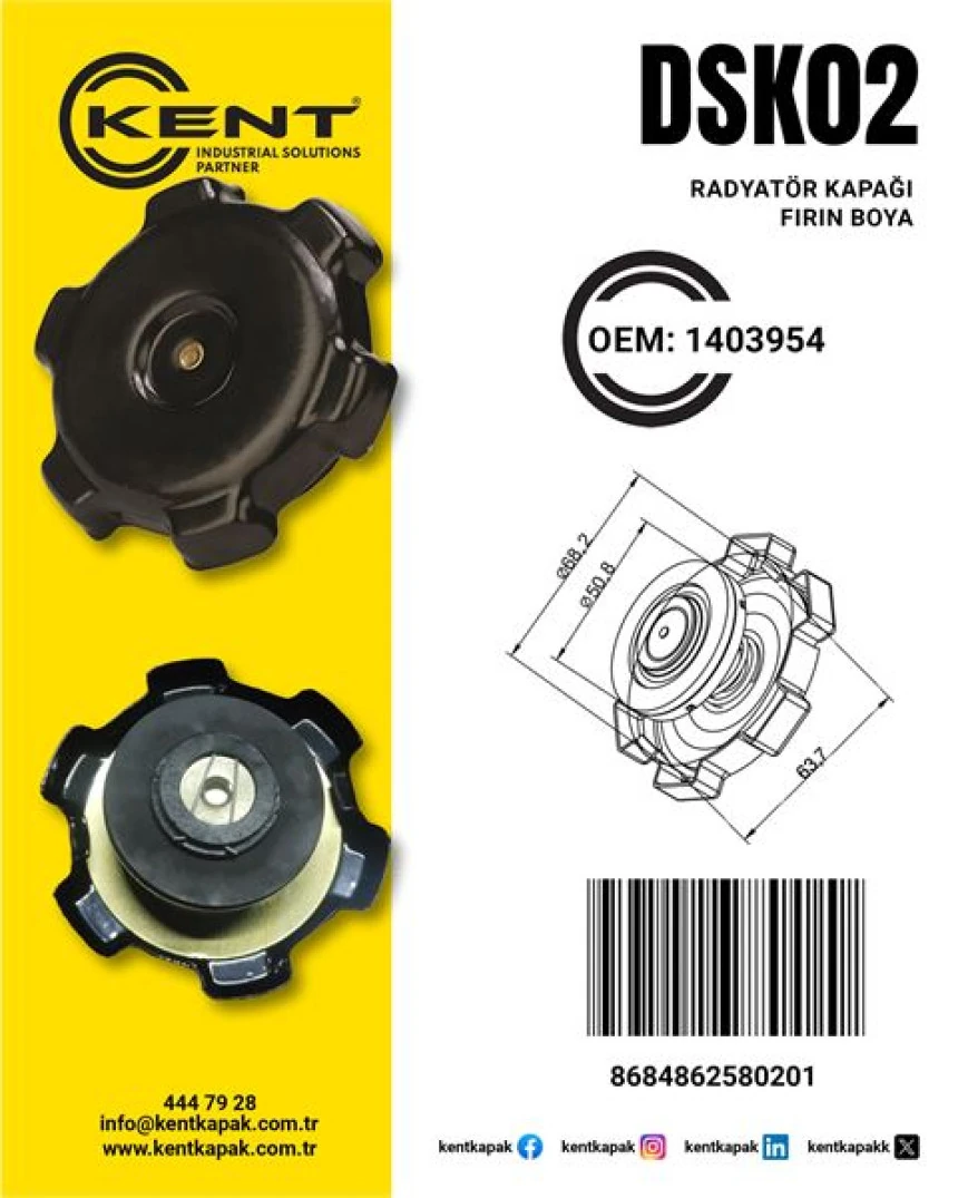 Scanıa Truck Radyator Kapagı Frin Boya Scanıa - Kent Dsk-02