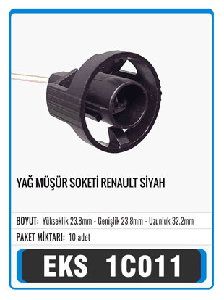 SOKET>YAG MÜŞÜR RENAULT SİYAH - EKS-1C011