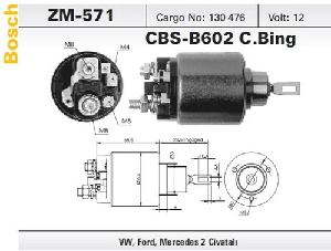 MARŞ OTOMATİĞİ-BT-12V-MB (123-124 KASA) BENZINLI -AUDI 100 (240)-(0 331 303 007) - ZM-571