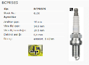 Unıversal Buji-Kalem Tek Tir. Rezistanslı Skoda/peu. - Ngk-Bcpr5es