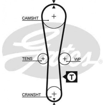 EKSANTRIK GERGI KITI CLIO I II (98 ) 1,2 KANGOO (97 ) 1,2 TWNG (96 ) 1,2 (087x170) - GATES K015454XS
