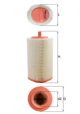 HAVA FILTRESI W203 02>07 S203 02>07 CL203 02>08 W204 07>14 S204 07>14 C209 02>09 W211 02>08 W212 11> - MAHLE LX1277