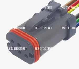 Unıversal Dtm16-6s Deutsch Oto Elektrik Tesisat Soketi Kablolu İş Makinesi - Eks-6c018bk