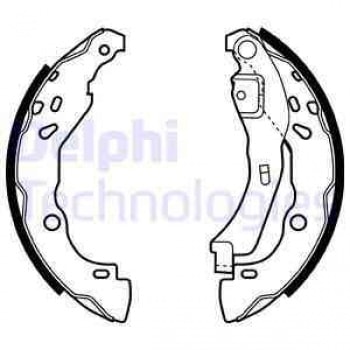 ARKA FREN BALATASI (PABUCLU) RENAULT CLIO II 98>03 CLIO IV 12> SYMBOL II 08> SYMBOL III 14> DACIA LO - DELPHI LS1929