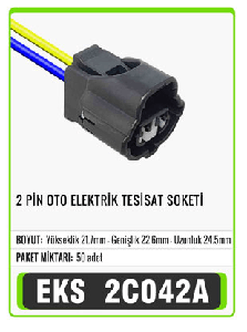 SOKET>2 PİN OTO ELEKTRİK TESİSAT - EKS-2C042A