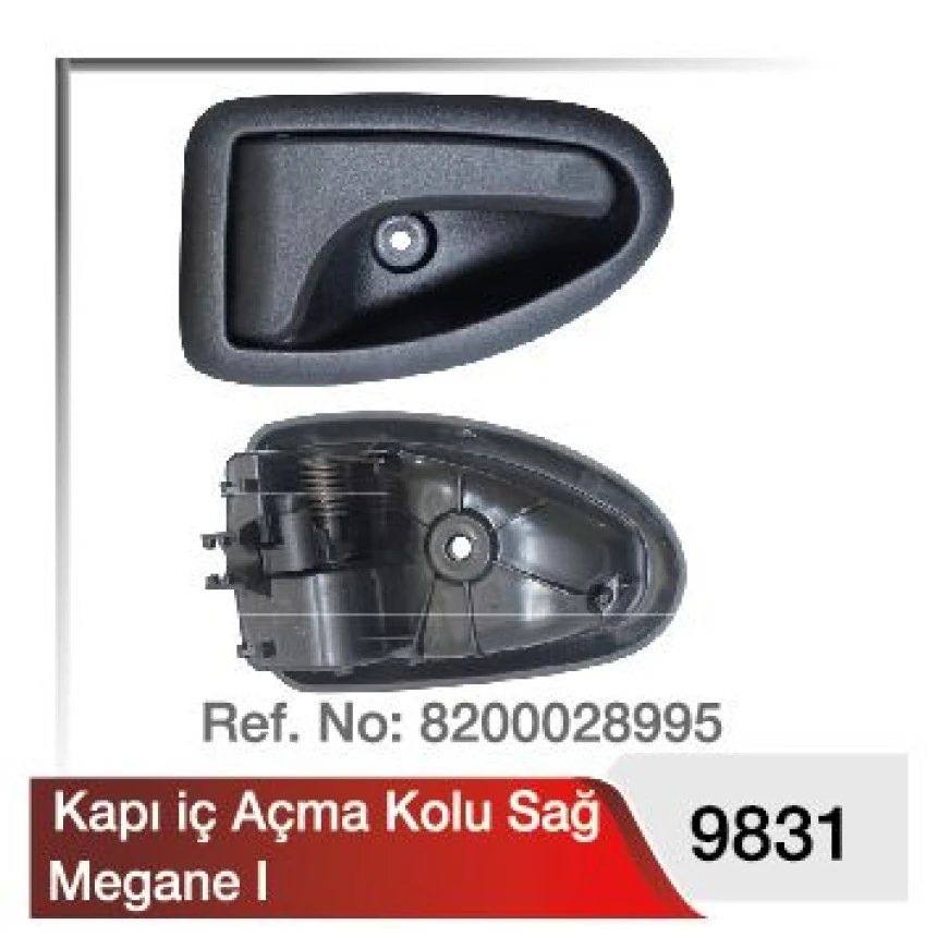 Renault Kapı IC Acma Kolu Siyah Sag Megane I - Yilmaz Pls9831