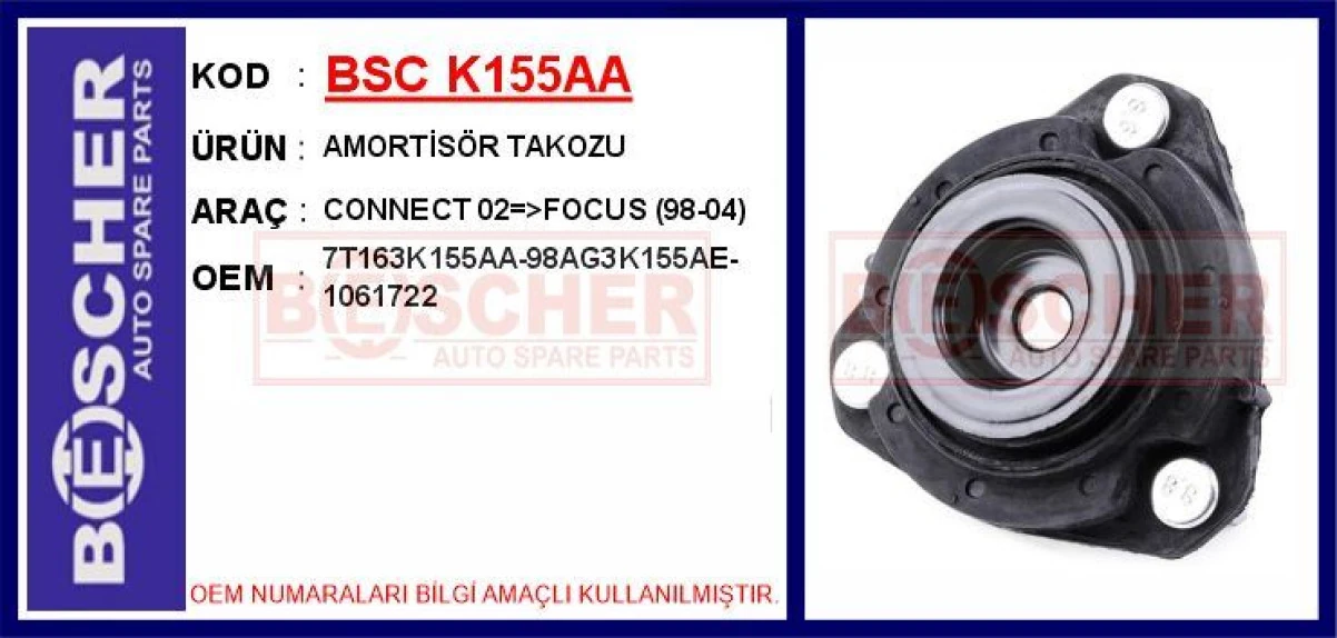 Ford On Amortısor Takozu Focus 98>04 Connect 02>13 - Bsc K155aa