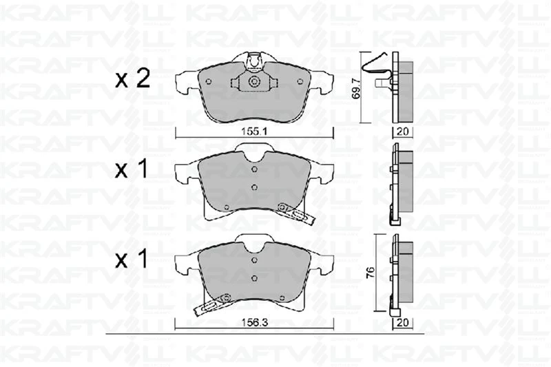 Opel Fren Balatası On Astra H - Meriva A - Meriva B - Zafıra B - Corsa C - Combo C Y17dt Z17dth - Kraftvoll 07010036