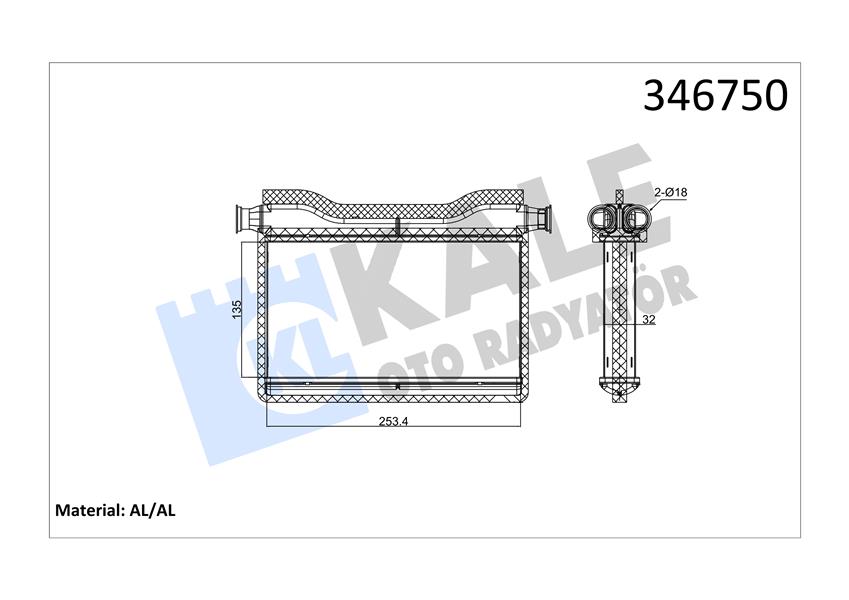 KALORIFER RADYATORU BMW F10 F01 N47 - KALE 346750