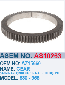 JOHN DEERE 630 955 ŞANZIMAN IÇINDEKI CER MAHRUTI DIŞLISI - AZ15660 - AS10263