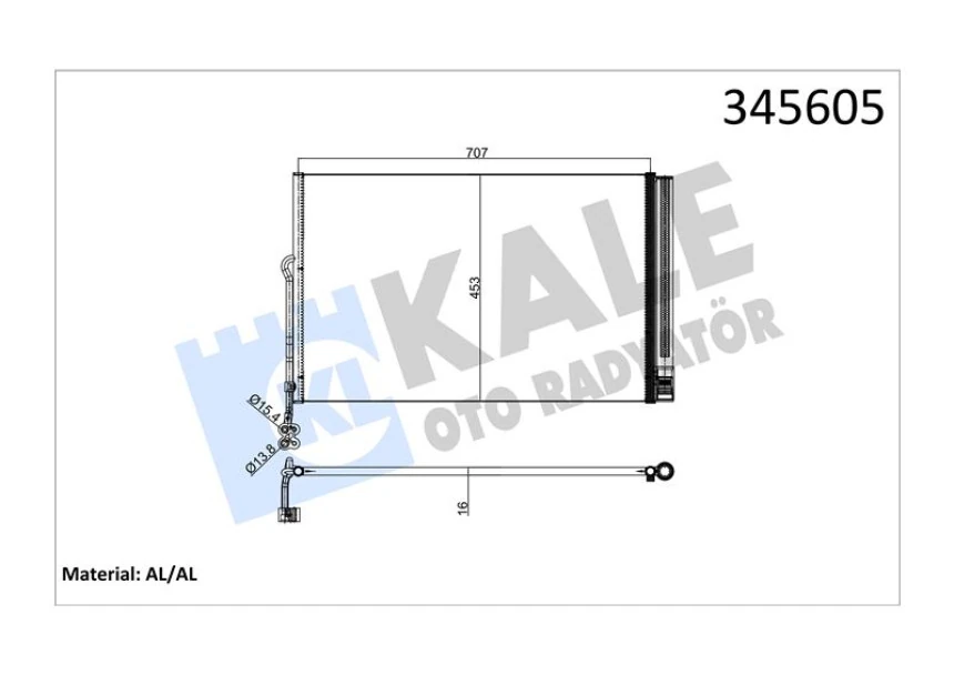 Vag Klima Radyatoru Touareg 3.0 V6 Tsi / Tdi 3.6 V6 Fsi 4.2 V8 Fsi / Tdi 10> - Kale 345605