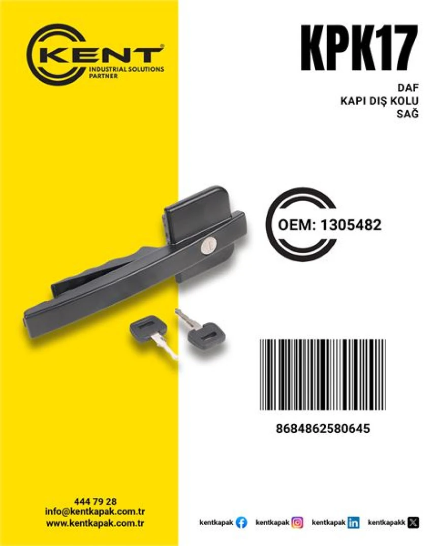 Daf Truck Kapı Dis  Kolu (sag) Daf Xf Cf 95 - Kent Kpk-17