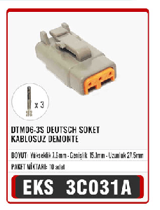 SOKET>DEUTSCH 3 LÜ İŞ MAKİNASI (DEMONTE) - EKS-3C031A