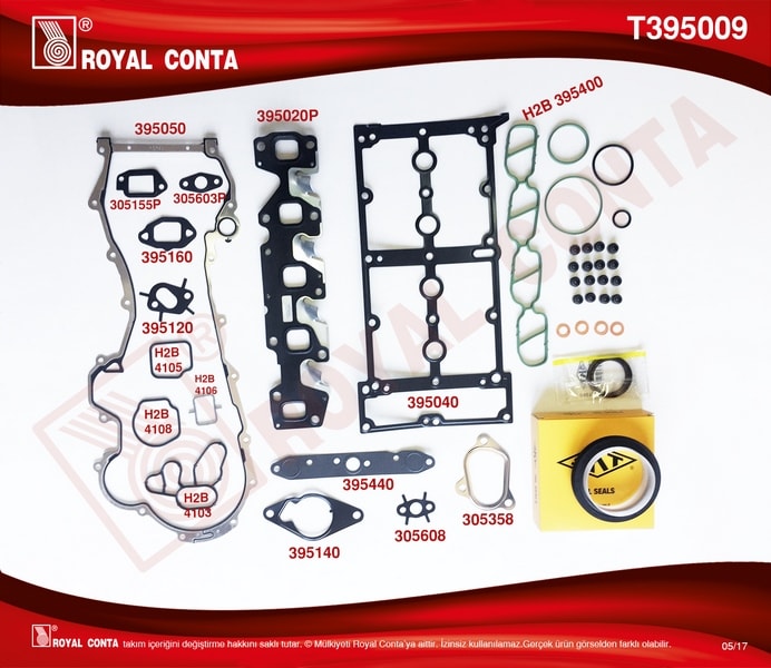 MOTOR TAKIM CONTASI (ALT / UST FULL) SKT KECELI S,K,C HARIC DOBLO PALIO ALBEA PUNTO LINEA FIORINO 1, - ROYAL T395009