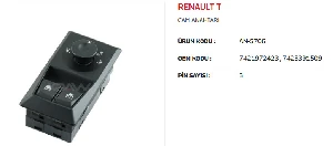 Unıversal Renault T Sol Cam Anahtarı - Mcar-An5706