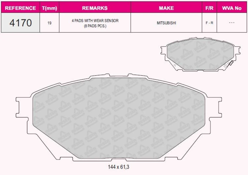 Mitsubıshı Ticarı Fren Balatası On Arka Disk Uzun Sase 8li Mitsubıshı Fuso Canter Fe859 12> Euro5 Tfb75 Tfb85 Temsa Pr - Grap 94170