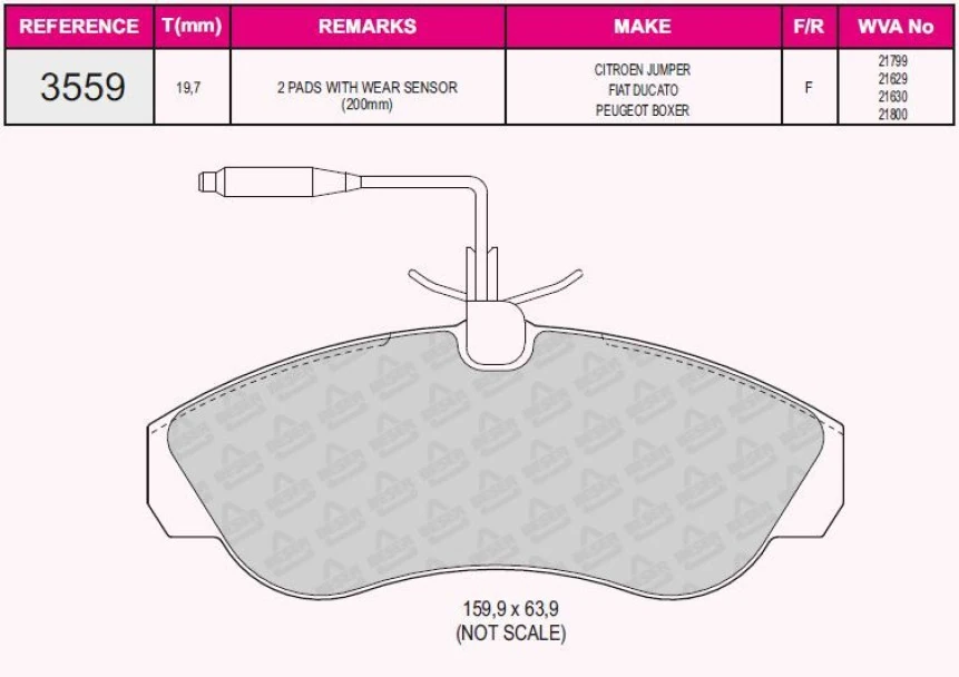 Fiat On Fren Balatası Boxer Ducato Jumper 94 02 Fisli - Beser 3559