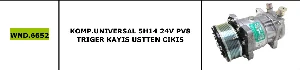 Unıversal Klima Kompresörü>unıversal 5h14 24v Pv8 Triger Kayıs Ustten Cikis - Wondo-6652