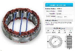 Unıversal Statör-Lucas 12v 55a A115/mf240/mf240 S Ym. (10337) - Nursan-N190512