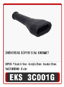 SOKET>ÜNİVERSAL SÜPER SEAL - 3 PİNLİ KORUMA GROMETİ DİŞİ / ERKEK - EKS-3C001G