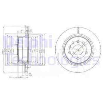 ARKA FREN DISKI HAVALI OMEGA B 2,6 V6 / 3,2 V6 09 / 00 07 / 03 OMEGA B KOMBI 2,6 V6 / 3,2 V6 09 / 00 - DELPHI BG4043
