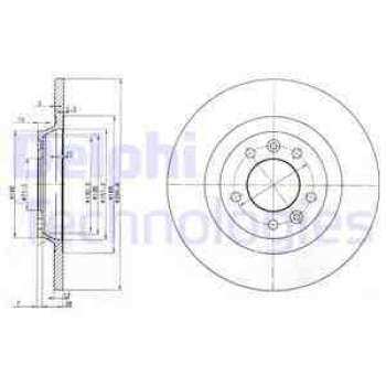 ARKA FREN DISK AYNASI P407 C5 III 1,6HDI 110 FAP 1,8 2,0 2,0HDI 135 FAP 2,2 3,0 05 / 04> (CAP:290 KA - DELPHI BG3836