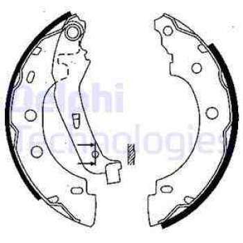 ARKA FREN BALATASI PABUC KANGOO KUBISTAR 1,2 / 1,4 / 1,5 / 1,9 - DELPHI LS1842