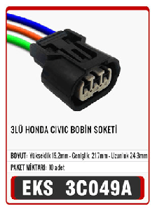 SOKET-3LÜ HONDA CIVIC BOBIN - EKS-3C049A