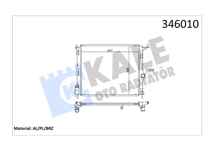 MOTOR RADYATORU LOGAN SANDERO II 1,2 / 1,4 / 1,6 - KALE 346010