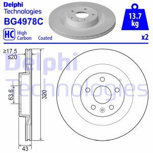 ARKA FREN DISKI VOLVO S90 II V90 II XC90 II 15> 17 JANT - DELPHI BG4978C