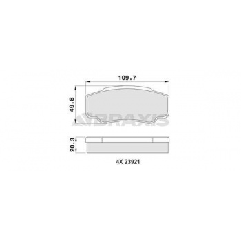 ARKA FREN BALATASI (DISKLI FREN) BOXER II JUMPER II DUCATO II 1800KG (16 JANT) 02> (03 06) - BRAXIS AA0181