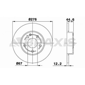 FREN DISKI ON A-CLASS W169 04>12 - BRAXIS AE0171