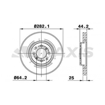 ON FREN DISK AYNASI MG ZR ZS 1.8I 2.5I 2.0TD - BRAXIS AE0781