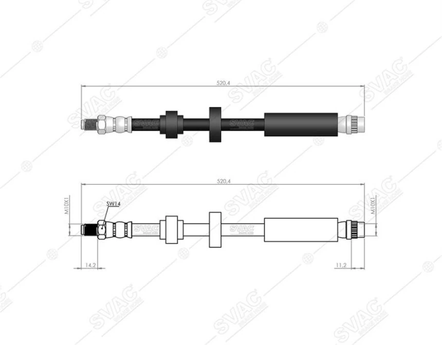 Psa On Fren Hortumu C3 II 09> C4 Cactus 14> Ds3 10> Ds2 Cabrıo>p208 12>p2008 13> - Svac 60-0236