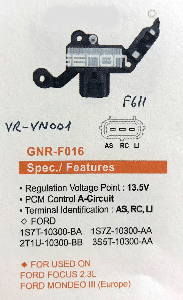 KONJEKTÖR>12V FORD FOCUS-CONNECT DIZEL VISTEON(AS,RC,LI) - GENON-GNR-F016