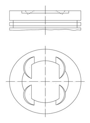 PISTON SEGMAN  86,8 mm BMW S50 B32 E36 M3 3.2 - MAHLE 0830102