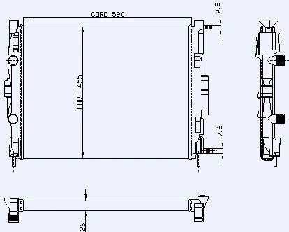 Renault Su Radyatörü - Su Radyatörü - Kal 0520221ab