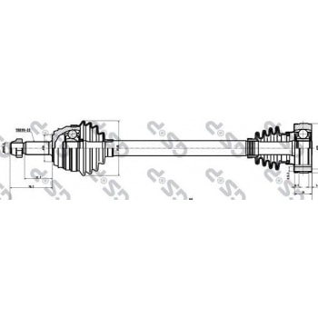 ON AKS SOL GOLF II JETTA II 1,3 CORDOBA IBIZA CADDY GOLF III PASSAT POLO CLASIC 1,6I 16V 88 01 - GSP 253004