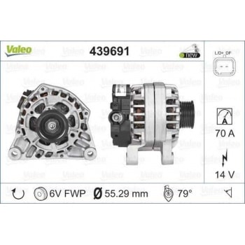 ALTERNATOR PARTNER TEPEE PARTNER II BERLINGO III BERLINGO II XSARA II TU5JP4 (1,6 16V) PARTNER II BE - VALEO 439691