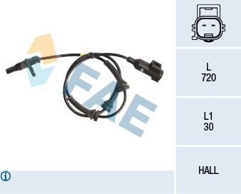 ABS SENSORU ARKA R-L RANGE ROVER EVOQUE L538 11>19 - FAE 78212