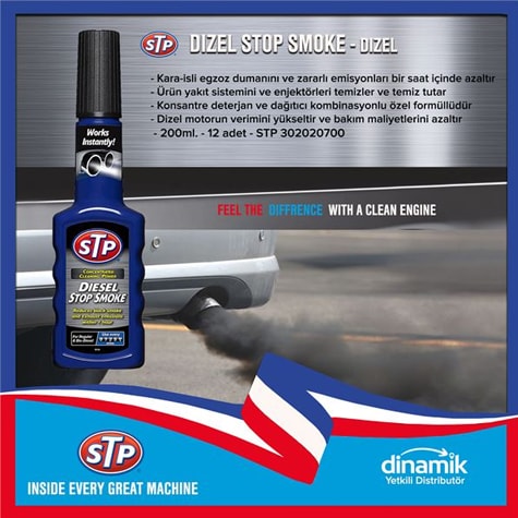 STP® DIESEL STOP SMOKE, YAKIT SISTEMI – ENJEKTÖR VE TEMIZLEYICI EGZOST DUMANI ONLEYICI 200ML. - STP 302020700