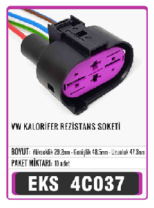 SOKET> VW  KALORİFER RESİSTANS   S4036 - EKS-4C037