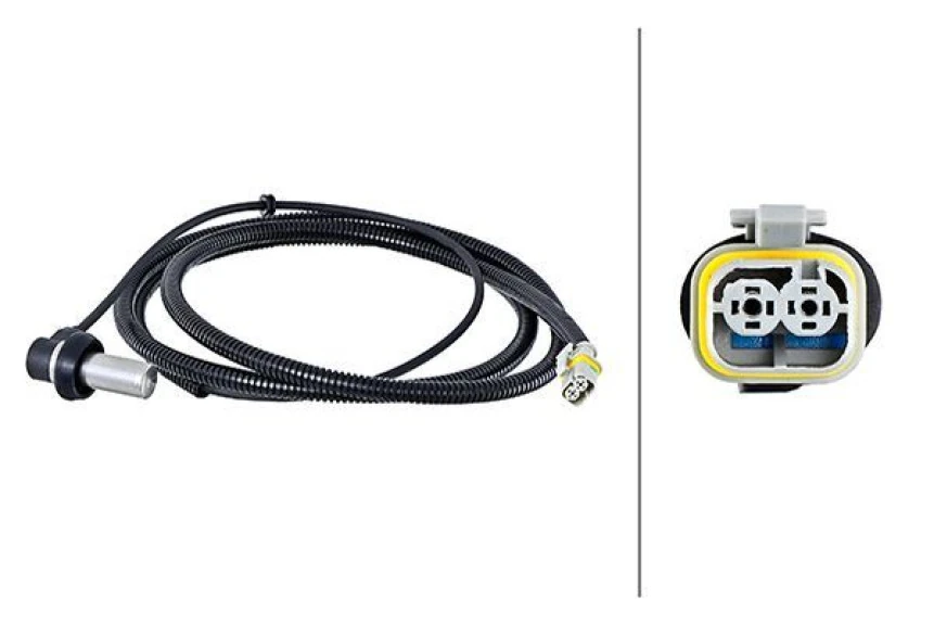 Man Truck Abs Sensoru Arka Sol L Tip Uzun Man Tga 00> Tgx Tgs 07>  2150 MM - Hella 6pu230048-421