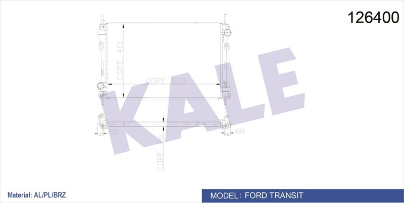 MOTOR SU RADYATORU TRANSIT V184 2,4TDCI 01>06 KLIMASIZ - KALE 0222271AB