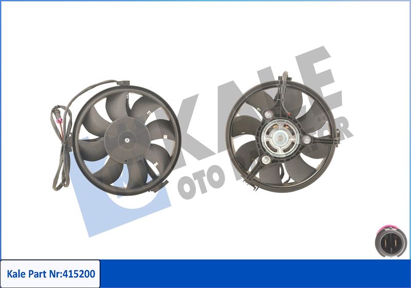 KLIMA FAN MOTORU 280MM 300 W AUDI A4 A6 A8 PASSAT SHARAN ADR 97>05 - KALE 415200