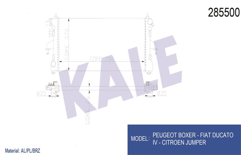 MOTOR SU RADYATORU BOXER III JUMPER III 22DT / C81 / C96 / C110 PUMA DUCATO III 2,3JTD KARSAN JEST 2 - KALE 2052011AB