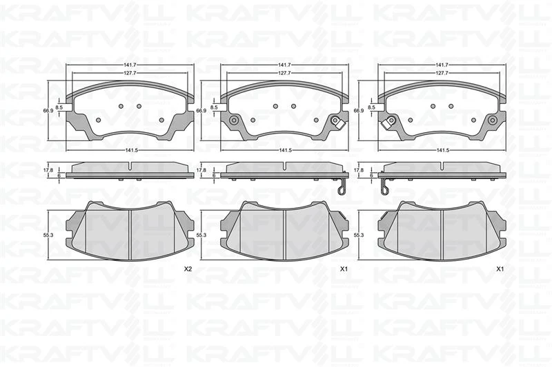 Opel On Fren Balatası İnsignia Astra J Zafıra C 17 İnch Jant - Kraftvoll 07010369